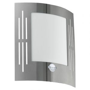 Applique da esterno con sensore di movimento argenta in plastica, Elyana, IP44
