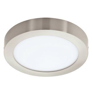 Plafoniera smart in nichel in plastica, Geraldo, 16,5W, bianco regolabile tra caldo e freddo LED, IP44