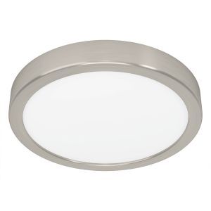 Plafoniera in nichel in acciaio, Geraldo, 17W, 3000K LED
