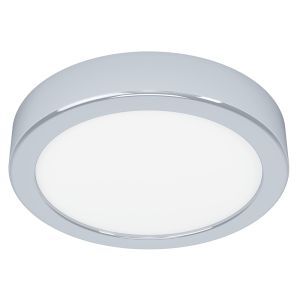 Lampada da soffitto da bagno cromata in plastica, Geraldo, 11W, 3000K LED, IP44
