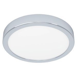 Lampada da soffitto da bagno cromata in plastica, Geraldo, 17W, 3000K LED, IP44