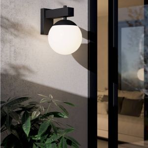 Lampada da esterno nera in vetro, Boris, IP44