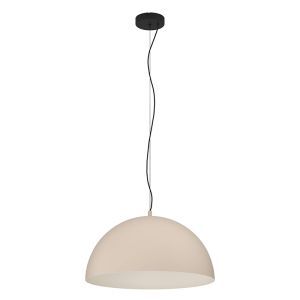 Lampada a sospensione semisfera beige in acciaio, Geneva