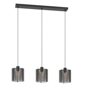 Lampada a sospensione nera in legno, Randy