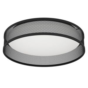 Plafoniera nera in acciaio, Jolene, 20W, 3000K LED
