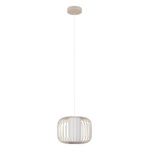 Lampada a sospensione beige in alluminio, Safira