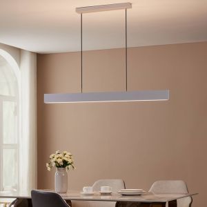 Lampada a sospensione intelligente grigia in alluminio, Andrew, 19W, bianco regolabile tra caldo e freddo LED