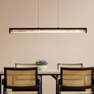 Lampada a sospensione nera in cristallo, Aarnoud, 6W, bianco regolabile tra caldo e freddo LED, controllo touch