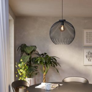 Lampada a sospensione nera in acciaio, Keimpe
