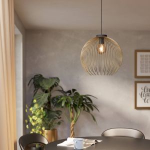 Lampada a sospensione dorata in acciaio, Keimpe
