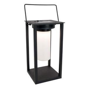 Lampada da tavolo solare nera in plastica, Hillebrand, 3,3W, 4000K LED, IP54, con interruttore