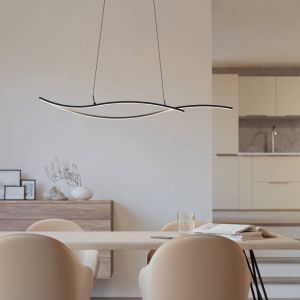 Lampada a sospensione nera in acciaio, Tevin, 20W, 4000K LED