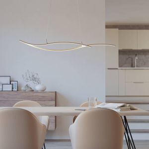 Lampada a sospensione marrone in acciaio, Tevin, 20W, 4000K LED