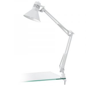 Lampada con morsetto bianca in plastica, Jordin, con interruttore