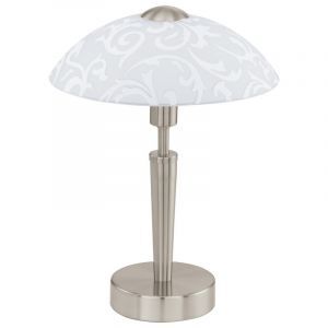 Lampada da tavolo in nichel in acciaio, Adi, controllo touch