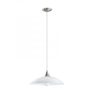 Lampada a sospensione bianca in vetro, Valgano