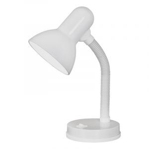 Lampada da scrivania bianca in plastica, Granza, con interruttore