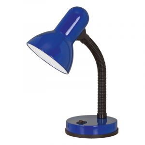 Lampada da tavolo per bambini blu in plastica, Granza, con interruttore
