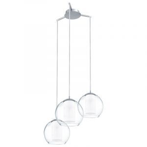 Lampada a sospensione cromata in vetro, Silvijn