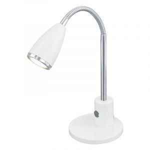 Lampada da tavolo bianca metallo, Said, con interruttore