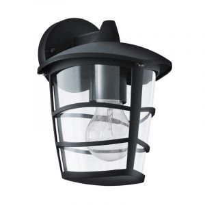 Lampada da esterno nera in plastica, Inas, IP44