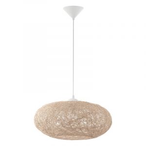 Lampada a sospensione beige in plastica, Hero