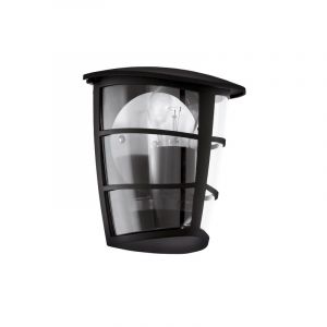 Lampada da esterno nera in plastica, Inas, IP44