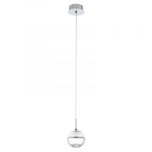 Lampada a sospensione cromata in vetro, Jorg, 5W, 3000K LED