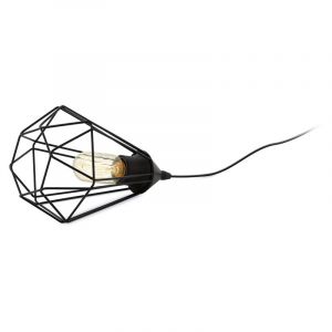 Lampada da tavolo nera metallo, Costel, con interruttore