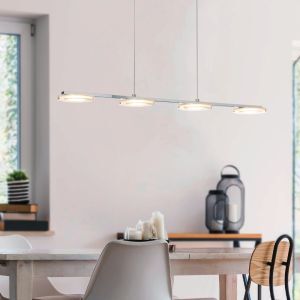Lampada a sospensione cromata in plastica, Pace, 5W, 3000K LED