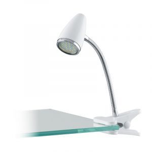 Lampada con morsetto cromata in plastica, Silvie, con interruttore