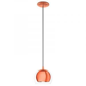 Lampada a sospensione in rame in vetro, Iroma
