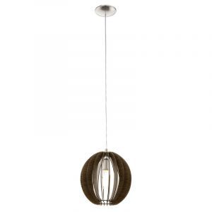 Lampada a sospensione marrone in legno, Bergama