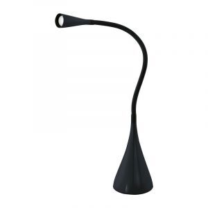 Lampada da scrivania nera in plastica, Lieselot, controllo touch
