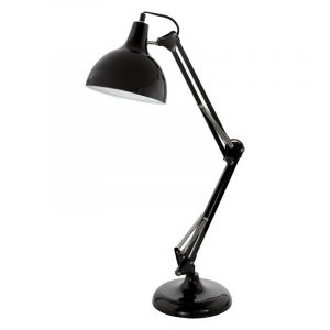 Lampada da scrivania nera metallo, Josha, con interruttore