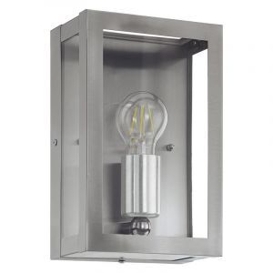 Lampada da esterno argenta in acciaio inossidabile, Alihan, IP44