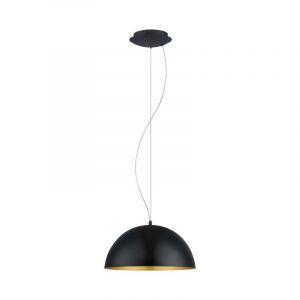 Lampada a sospensione semisfera dorata metallo, Geneva