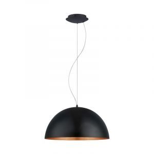 Lampada a sospensione semisfera in rame metallo, Geneva