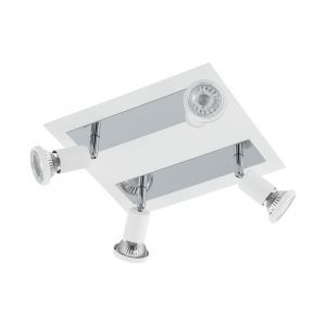 Faretto da soffitto cromato in acciaio, Tisha
