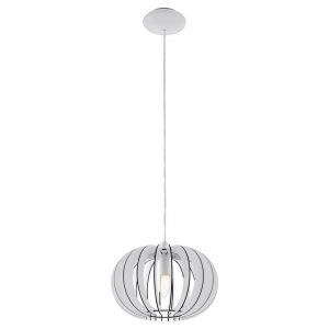 Lampada a sospensione bianca in legno, Kiran