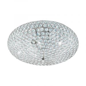 Lampada da soffitto cromata in vetro, Annamarie