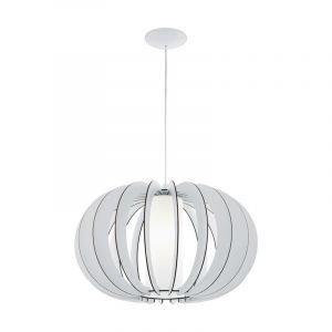 Lampada a sospensione bianca in legno, Kiran