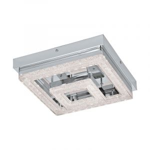 Lampada da soffitto cromata in plastica, Arjo, 12W, 3000K LED