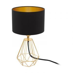 Lampada da tavolo in ottone in tessuto, Acri, con interruttore