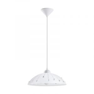 Lampada a sospensione bianca in vetro, Kaj