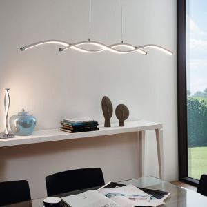 Lampada a sospensione cromata in alluminio, Arantxa, 14W, 3000K LED