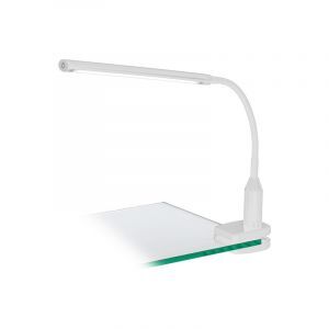 Lampada con morsetto bianca in plastica, Brennan, 4W, 4000K LED, con interruttore
