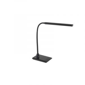 Lampada da scrivania nera in plastica, Brennan, 5W, 4000K LED, controllo touch