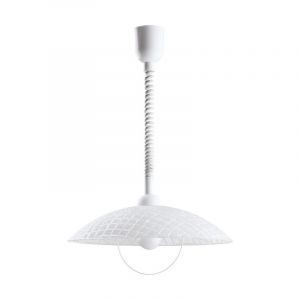 Lampada a sospensione bianca in vetro, Broer