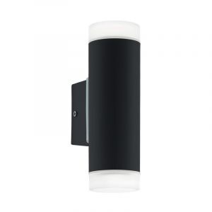 Lampada da parete up down nera in plastica, Marlies, IP44